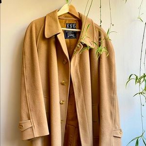 UNISEX Vintage Burberry Camel Wool Coat